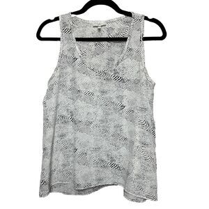 2/$30 Joie 100% Silk Sleeveless Tank Top Size S Abstract Flowy Designer Boho